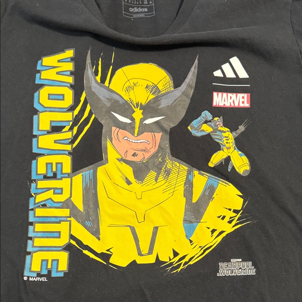Marvel Adidas Deadpool & Wolverine Black Shirt - Picture 4 of 4
